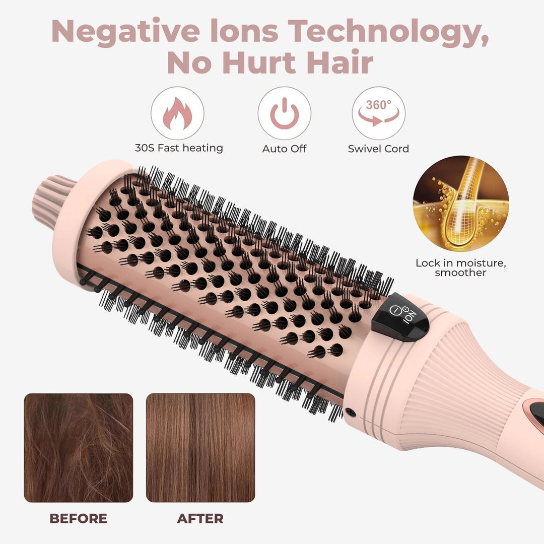 3-in-1 Pro Negative Ion Two PTC Heaters Thermal Brush