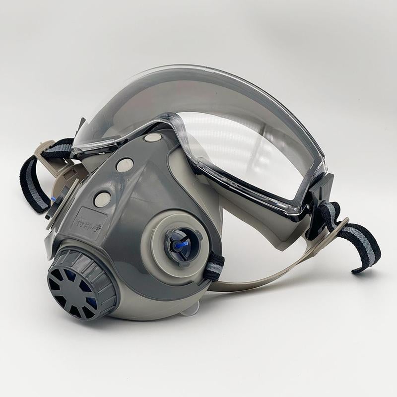 Integrated Dust-Proof Respirator Mask -   Breathe Clean. See Clearly. Your All-In-One Protection System.