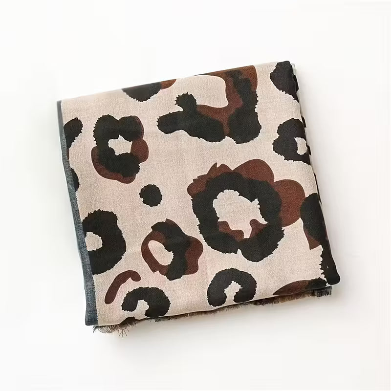 Multicolor Leopard Soft-Touch Scarf