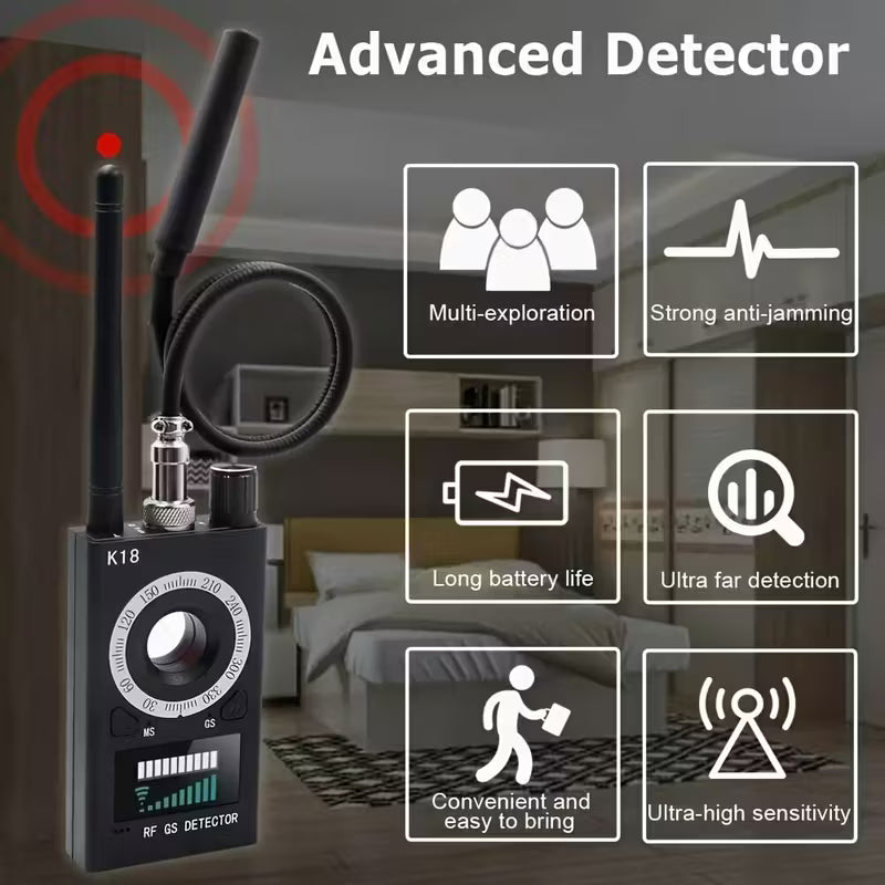 K18 Camera Detector & Bug Finder - Secure Your Private Space. Detect Hidden Threats.