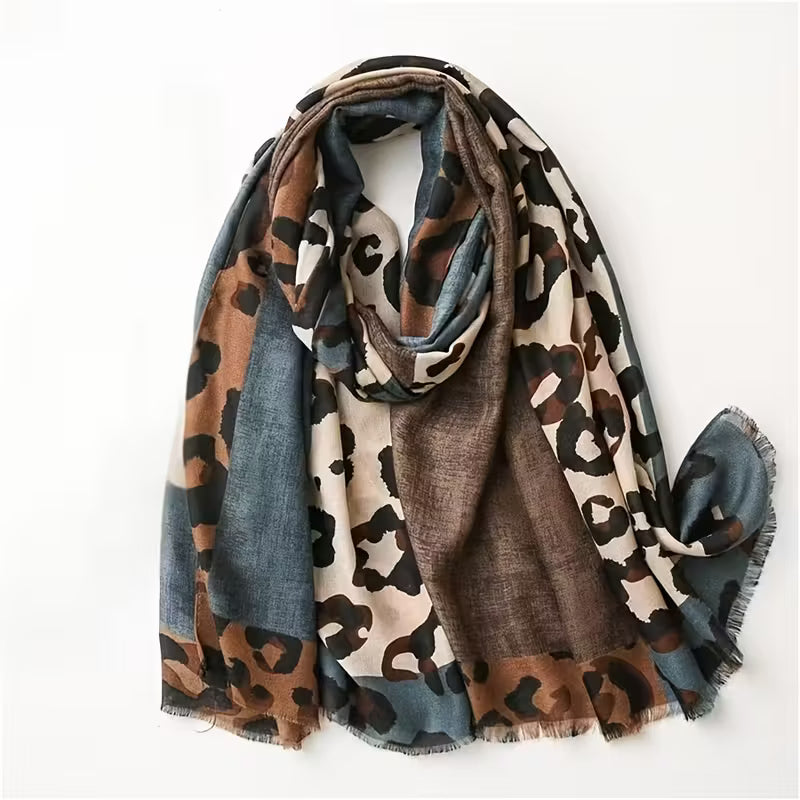 Multicolor Leopard Soft-Touch Scarf