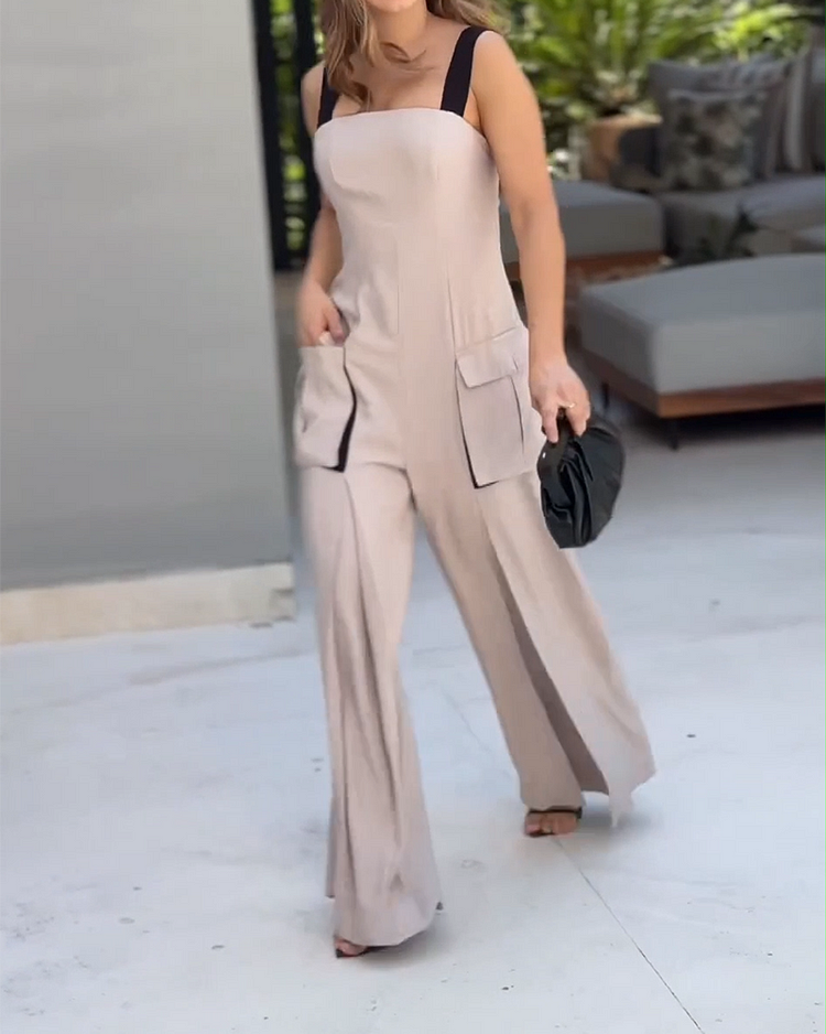 Kaitlyn- Sleeveless Jumpsuit with Pockets