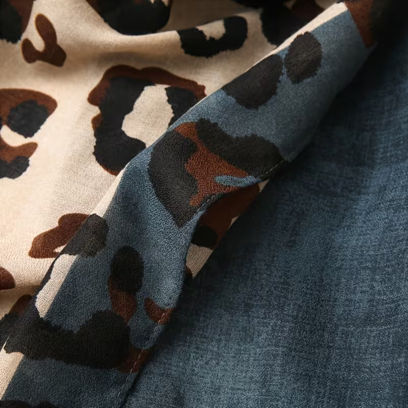 Multicolor Leopard Soft-Touch Scarf