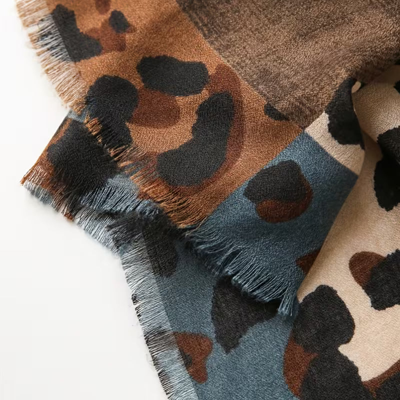 Multicolor Leopard Soft-Touch Scarf