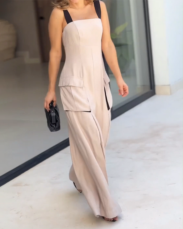 Kaitlyn- Sleeveless Jumpsuit with Pockets