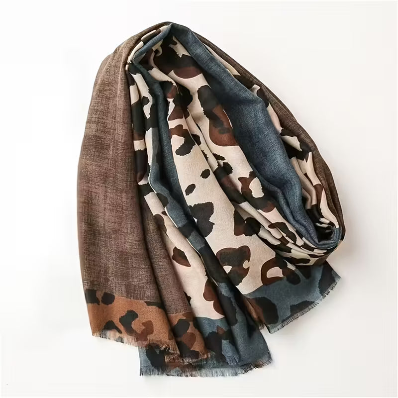 Multicolor Leopard Soft-Touch Scarf