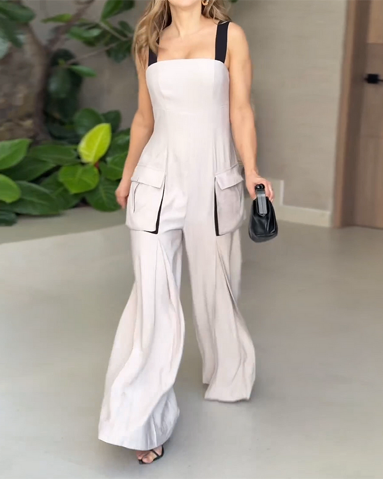 Kaitlyn- Sleeveless Jumpsuit with Pockets