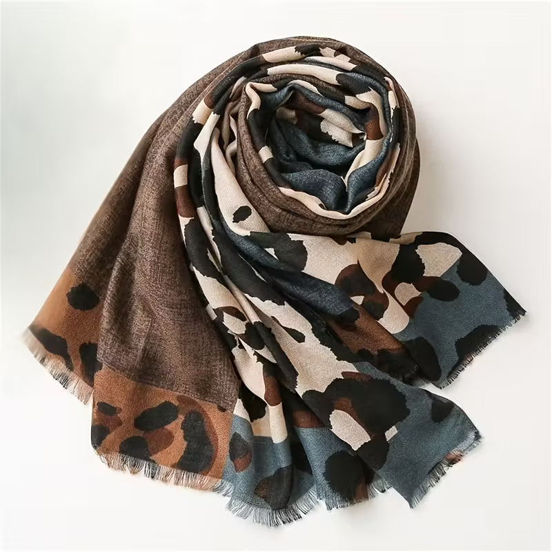 Multicolor Leopard Soft-Touch Scarf