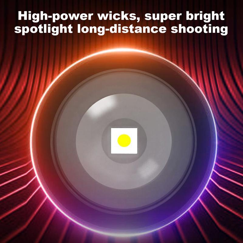 2-in-1 Power Bank Flashlight – Super Bright, Zoomable & USB Rechargeable