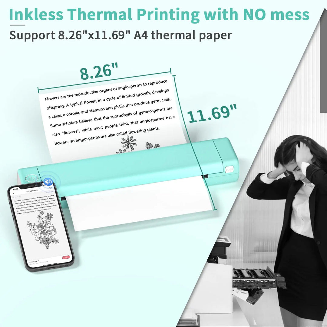 Portable Thermal Printer – Wireless Bluetooth Inkless Printer MK500