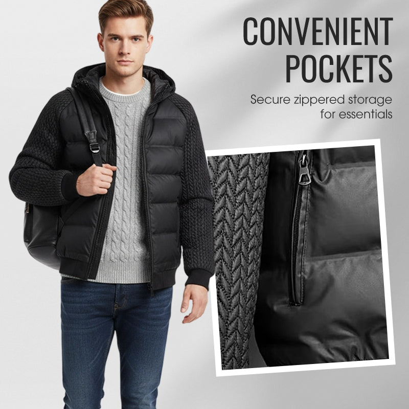 Padded Jacket with Structured Sleeves - Insulated Warmth. Texturized Style.